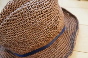 埼玉県所沢市のかぎ針編み教室pomponnerの麦わら帽子