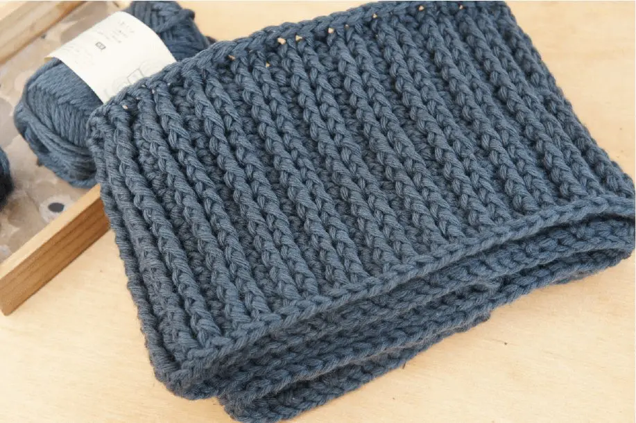 かぎ針編みで作るゴム編みの画像